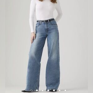 Levi's 728 High-Rise Wide Leg vintage stretch size 28 NWT medium wash